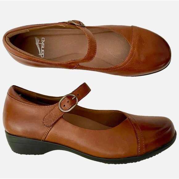 NEW DANSKO FAWNA CHESTNUT BROWN MARY JANES LEATHER COMFORT SHOES WOMENS 40 9 9.5 - Picture 11 of 15